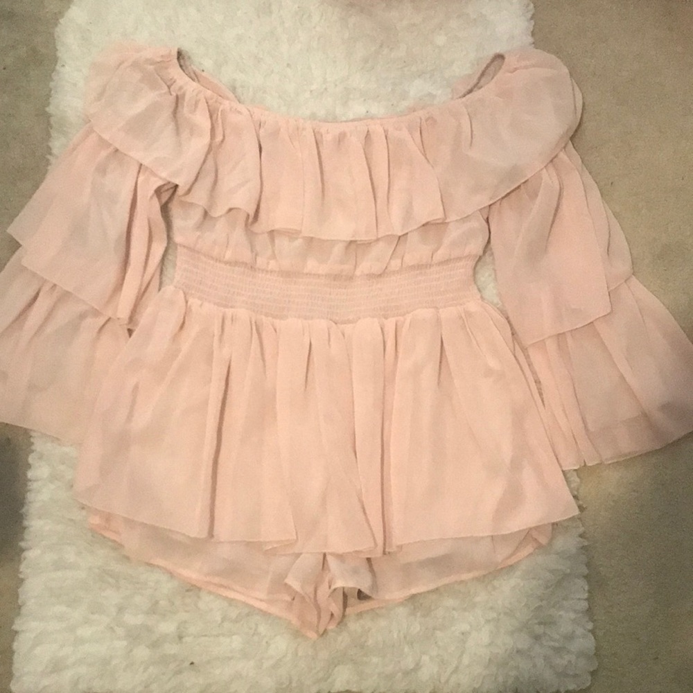 Blush Ruffle Romper - Picture 2 of 2
